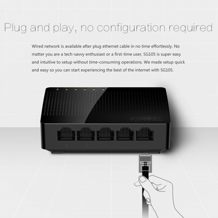 Tenda SG105 Mini 5 Ports 1000Mpbs Fast Gigabit Ethernet Network Switch LAN HUB, Tenda SG105 5 Ports Black Tenda SG105 Mini 5 Ports 1000Mpbs Fast Gigabit Ethernet Network Switch LAN HUB, Tenda SG105 5 Ports Black